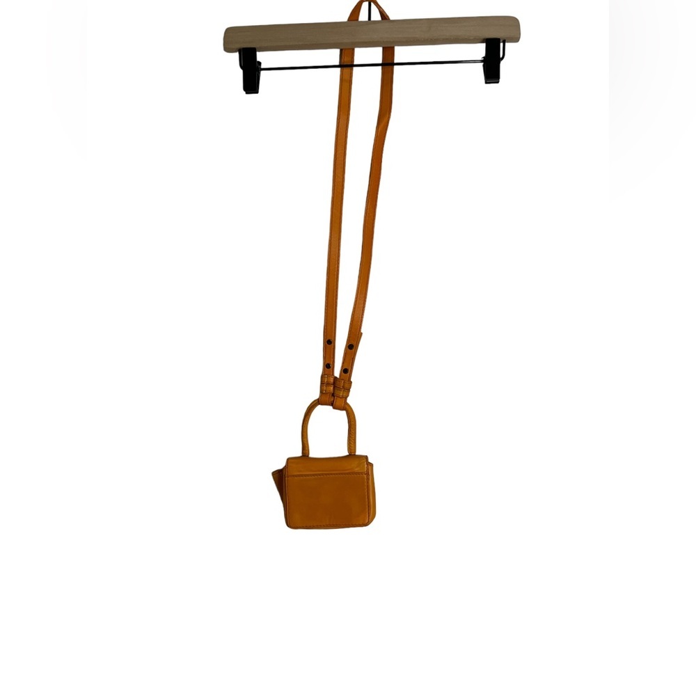 FREE PEOPLE Orange Leather Close to You Mini Bag - Picture 3 of 10